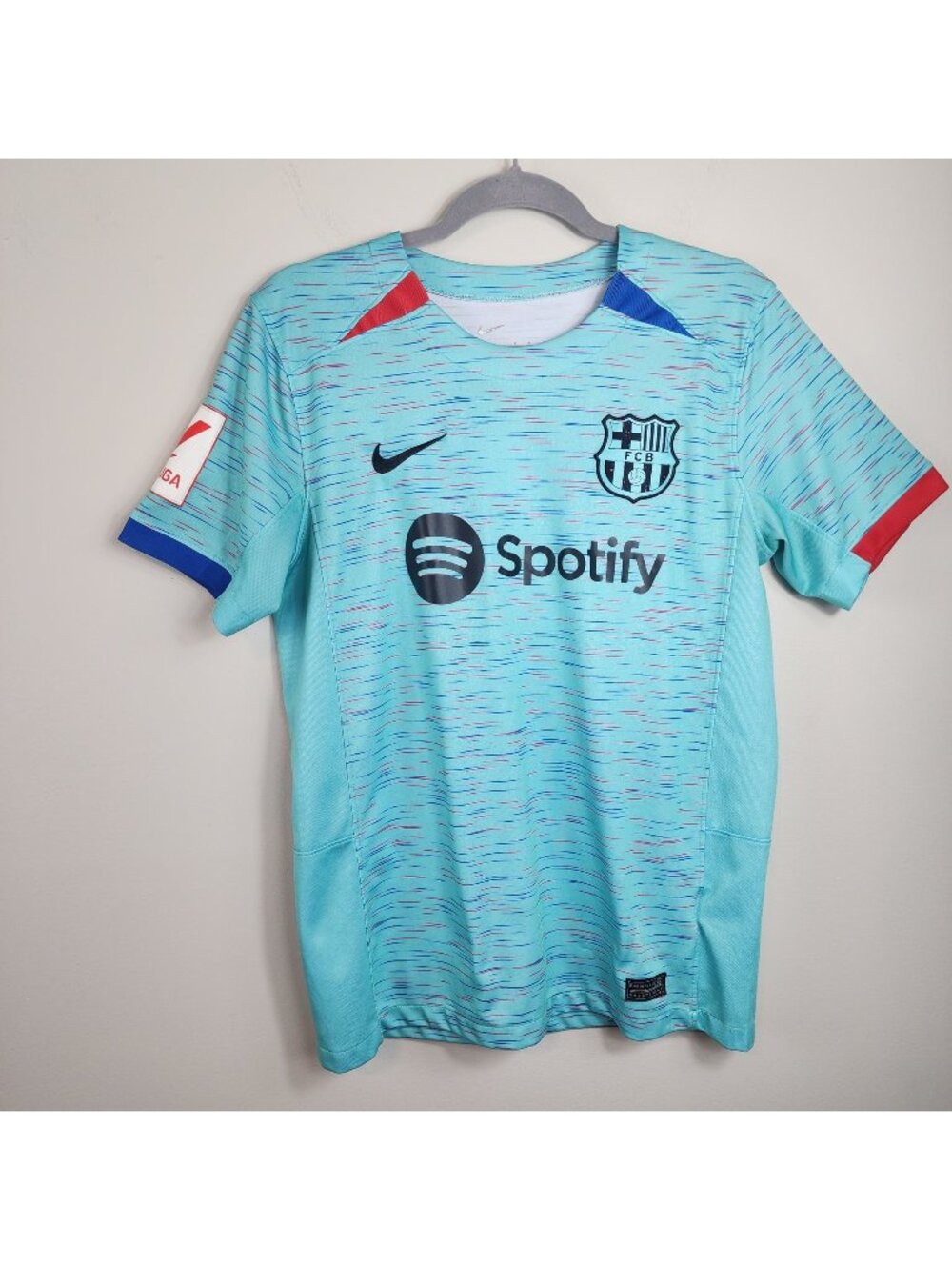 FC Barcelona third soccer jersey sz Small Aqua 2023-24 LaLiga